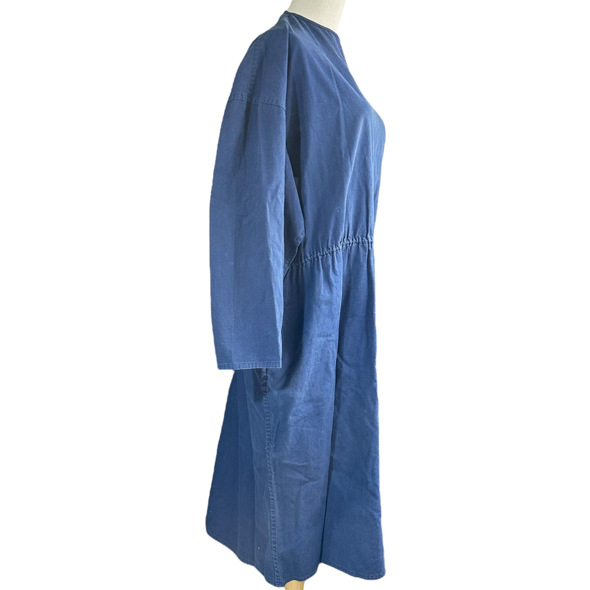 Y's 80s Long Sleeve Cotton Hospital Dress Blue Size FREE