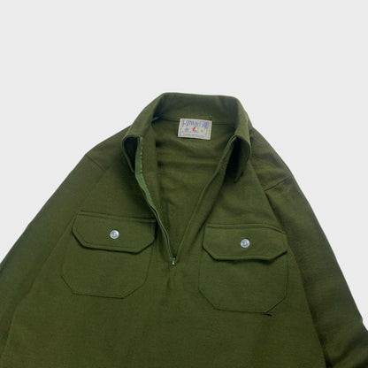 THE SPINNAKER SHRT 70s Wool Shirt Green Size S