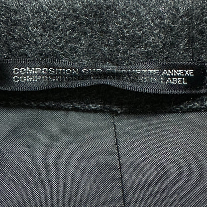 Y's Dark Gray Cashmere Blend Wool Long Coat