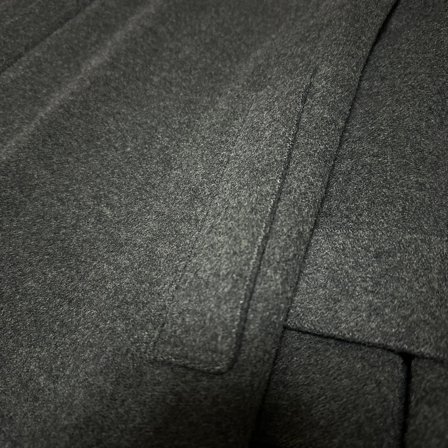 Y's Dark Gray Cashmere Blend Wool Long Coat