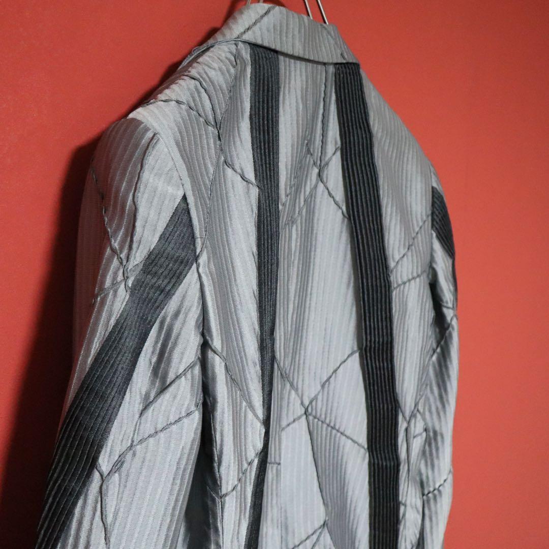 ISSEY MIYAKE 09AW A-POC Silver Quilted Blazer Size 3