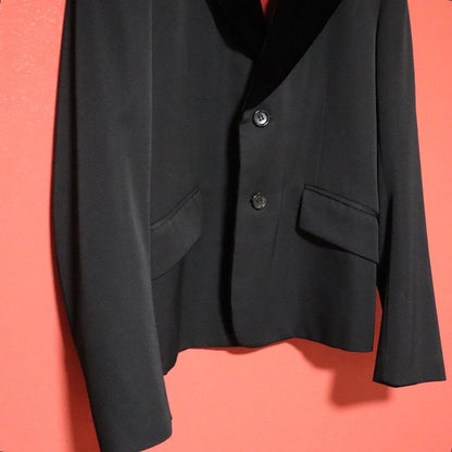 tricot COMME des GARCONS 02AW Velour Jacket Black Size M