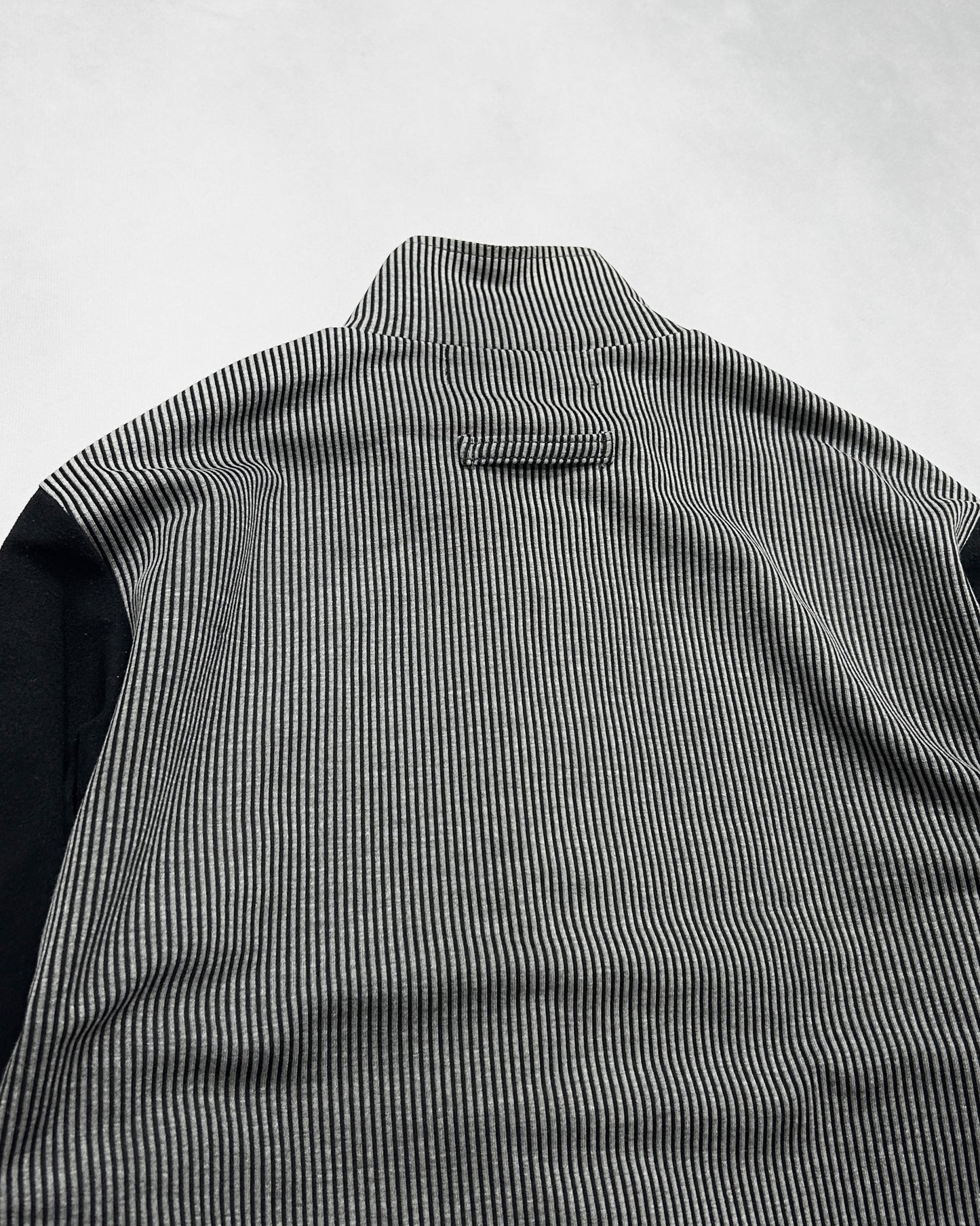 GAULTIER HOMME object Paneled Ribbed Top Black Size FREE
