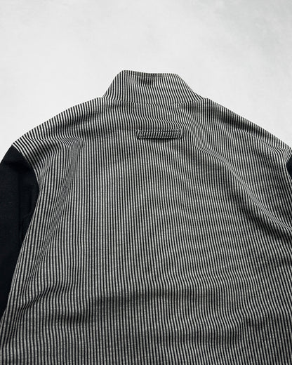 GAULTIER HOMME object Paneled Ribbed Top Black Size FREE