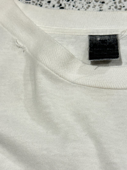 M&Ms 80s White Cotton Long Sleeve T-Shirt Size XL