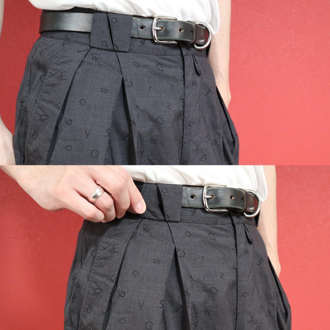 Vintage Versace Numeric Pattern Tuck Wide Slacks Size 46