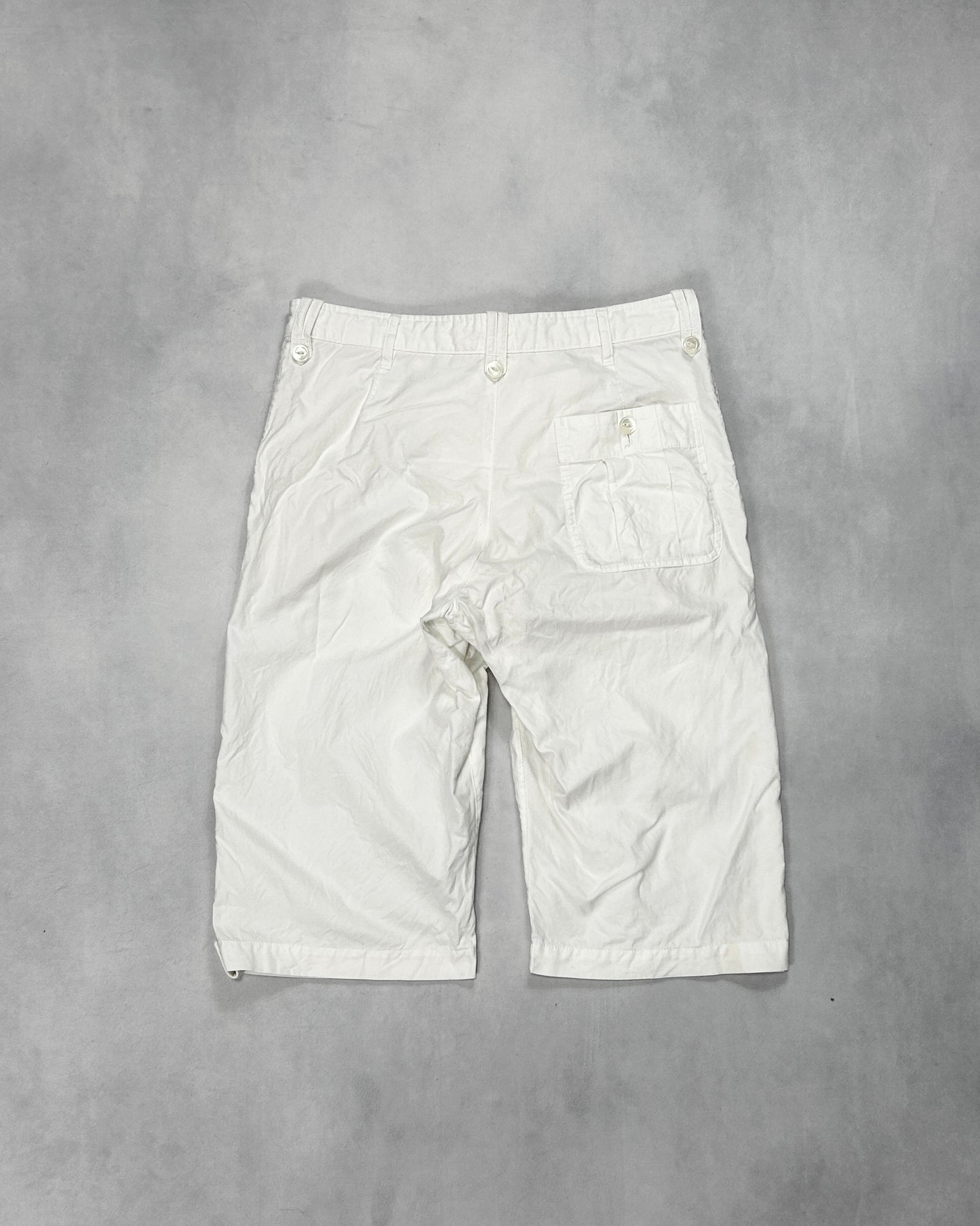 MIHARA YASUHIRO Asymmetrical Flap Shorts (2000s) Size S