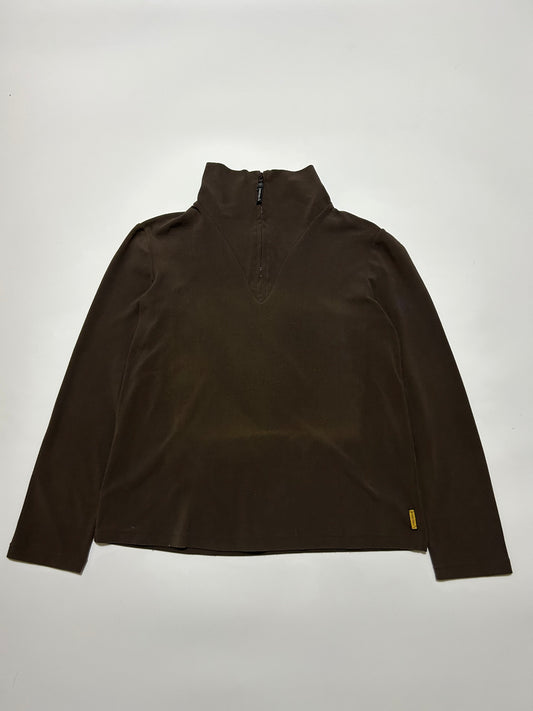 ARMANI JEANS 90s 1/4 Zip Sweatshirt Brown