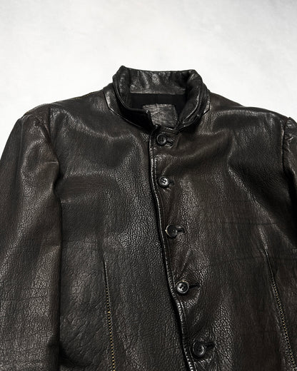 Isamu Katayama Backlash Garment-Dyed Leather Jacket Size M