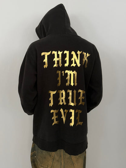 Vintage Milkboy Message Black Zip Hoodie Size XL