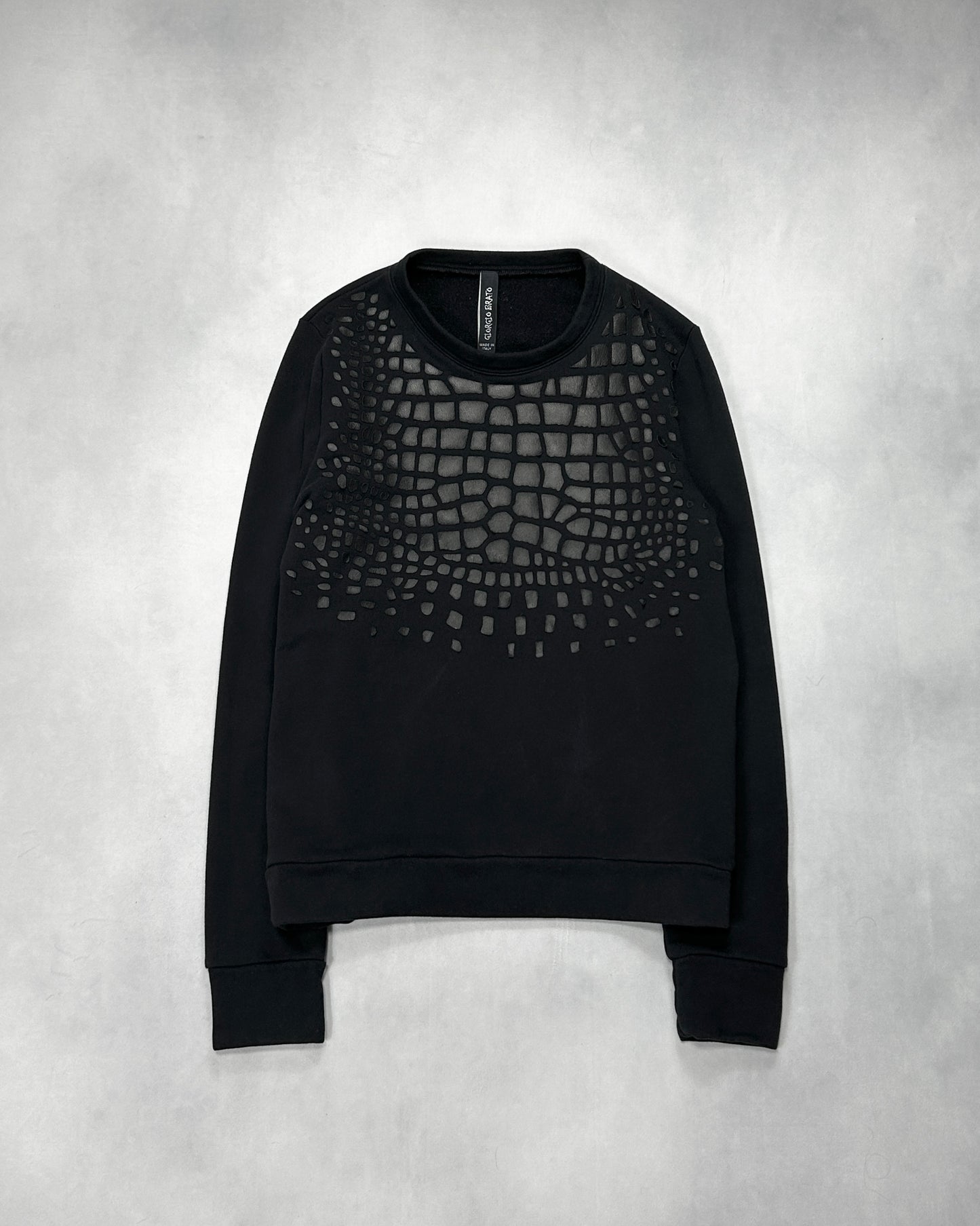 Giorgio Brato Leather Scales Sweatshirt Size M
