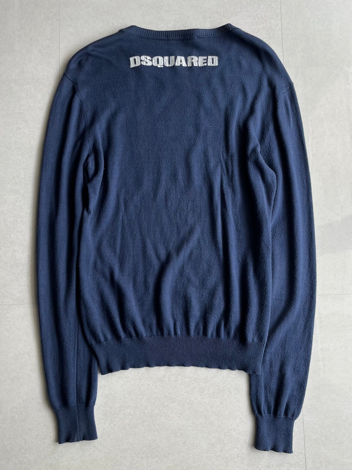 Dsquared2 Blue Cotton Modal Long Sleeve Shirt Size M