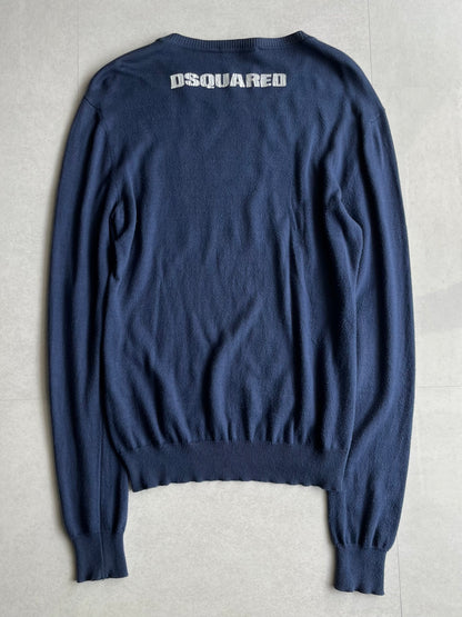 Dsquared2 Blue Cotton Modal Long Sleeve Shirt Size M