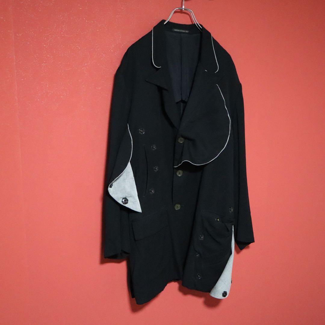 Yohji Yamamoto 06SS Asymmetrical Chesterfield Coat Size 2