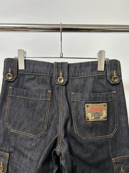 Dolce & Gabbana D&G 2000s Black Cotton Cargo Jeans