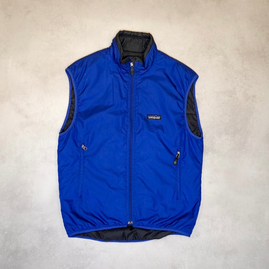 Patagonia puffball vest 00s Vintage early 2000s quilted puffer vest blue Size S