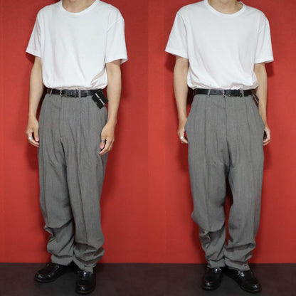 Issey Miyake Gray Wool Rayon Long Double Pleated Size L
