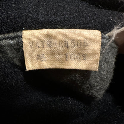 VAN Black Hooded 100% Wool Duffle Coat