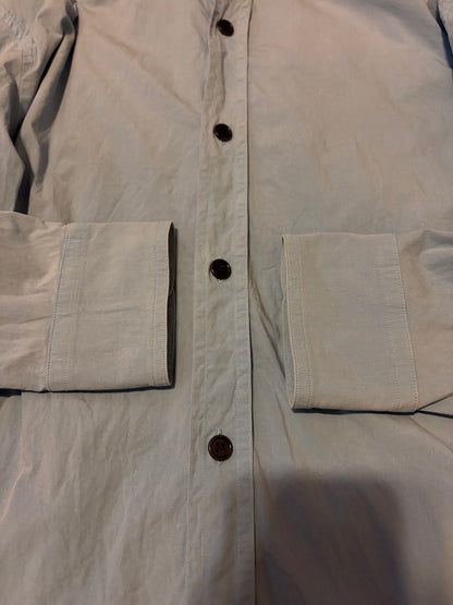 DRIES VAN NOTEN 00s Stretch Cotton Long Shirt Blue Size L