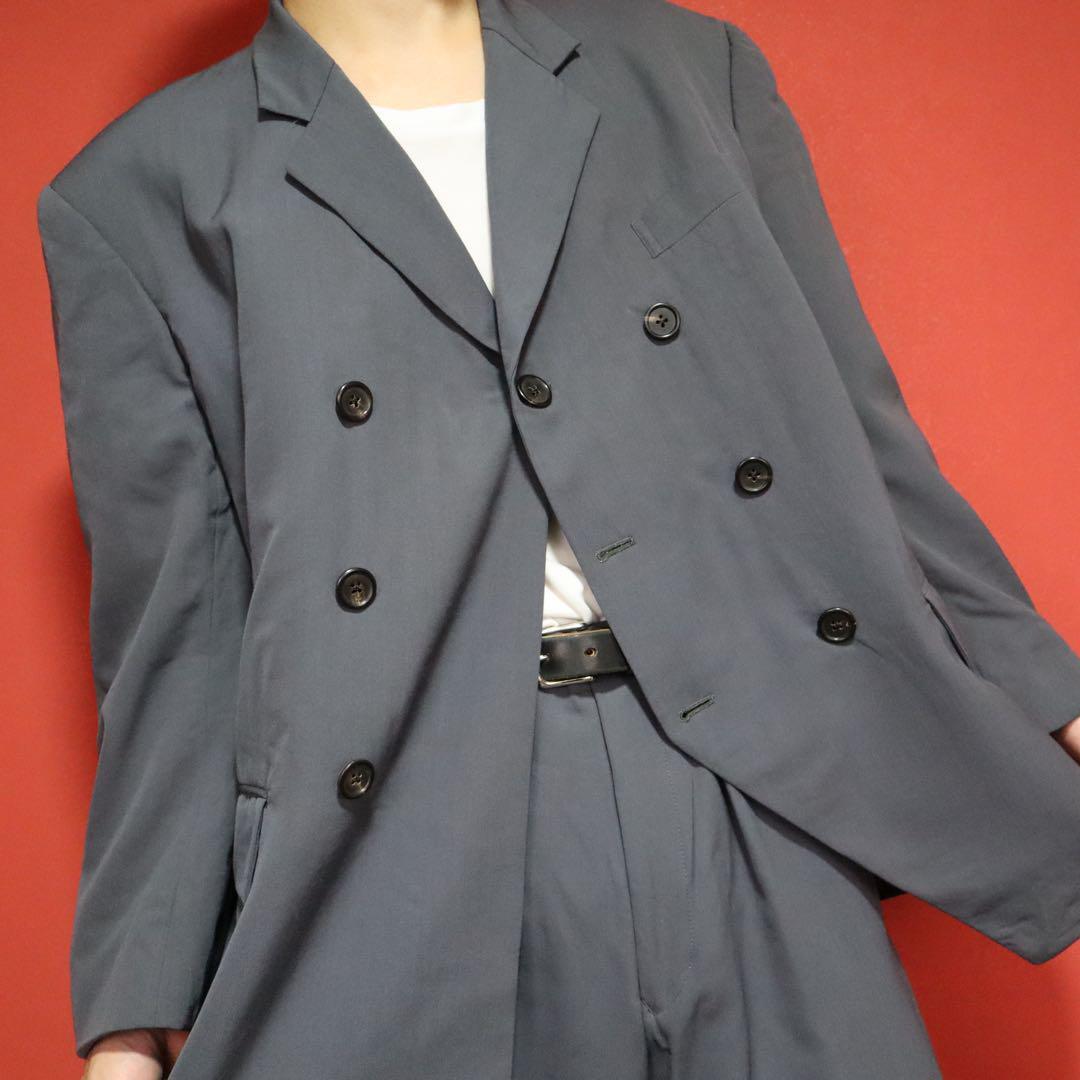 Yohji Yamamoto Double-breasted Wool Diagonal Hem Size M