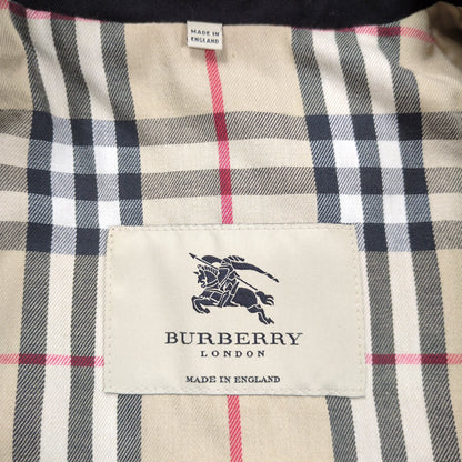 BURBERRY LONDON Black Burberry Check Balmacaan Coat