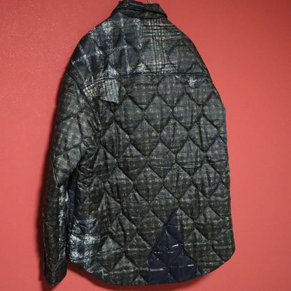 CMMN SWDN 19AW Brown Quilted Distressed Down Coat Size 46