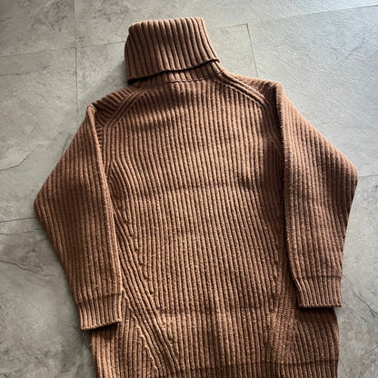 Acne Studios High Neck Wool Sweater Brown Size XXS
