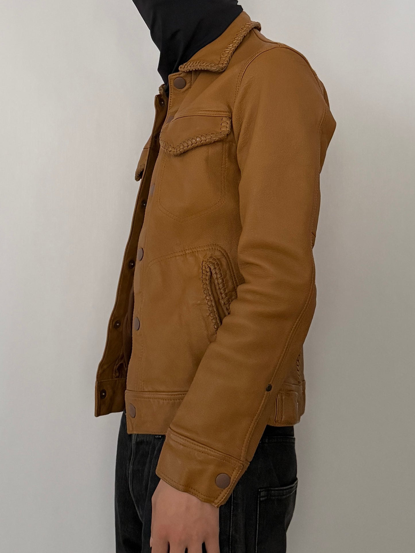 PHENOMENON BEYOND DESCRIPTION Leather Jacket Brown Size S