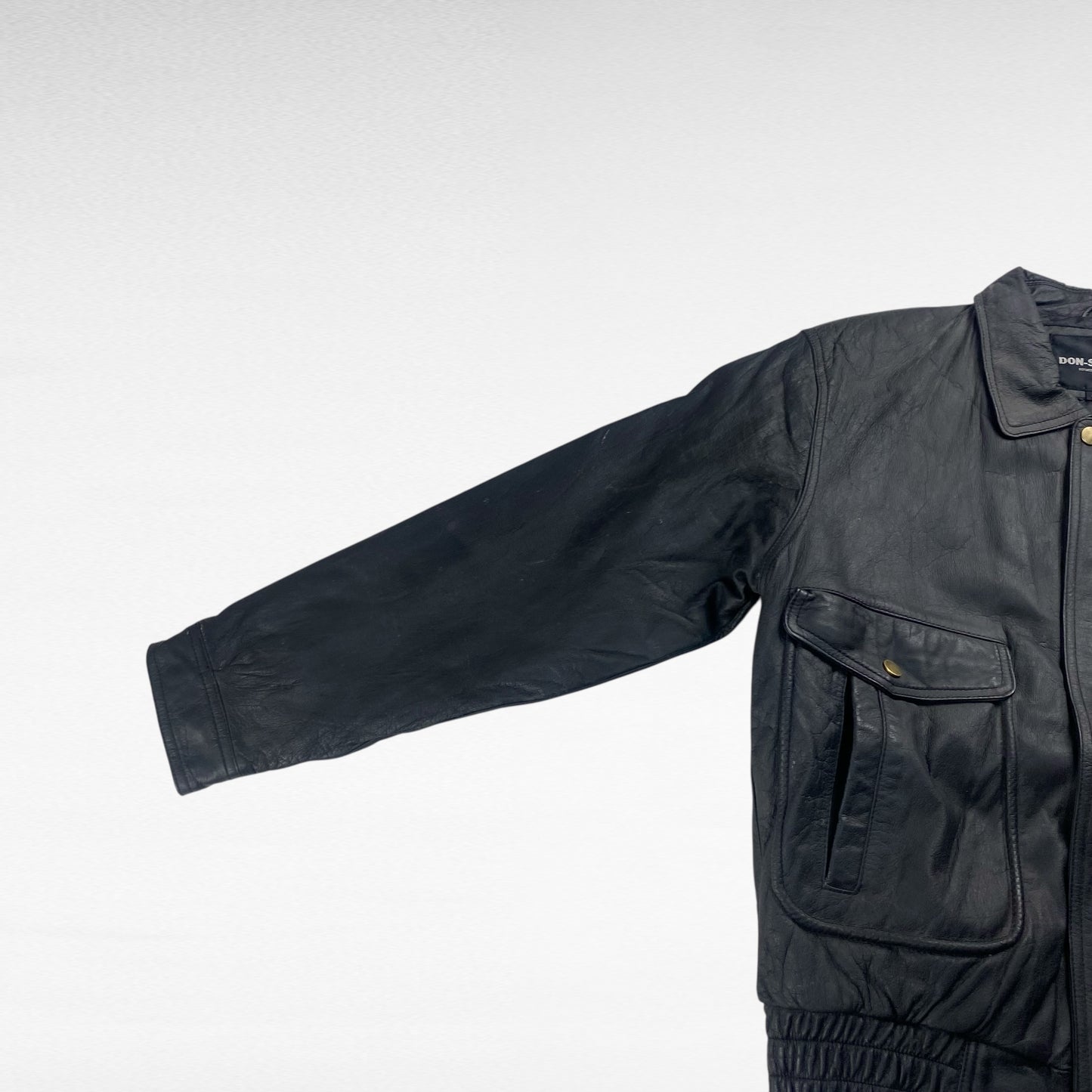 DON-STRONG Leather Jacket Black Size M