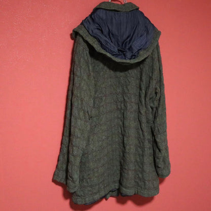 Comme des Garcons Homme 04AW Green Hooded Double Zip Size L