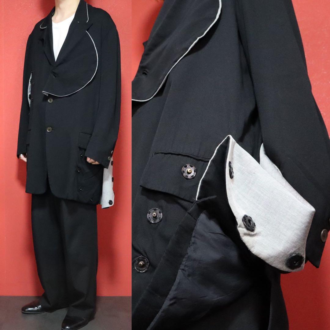 Yohji Yamamoto 06SS Asymmetrical Chesterfield Coat Size 2
