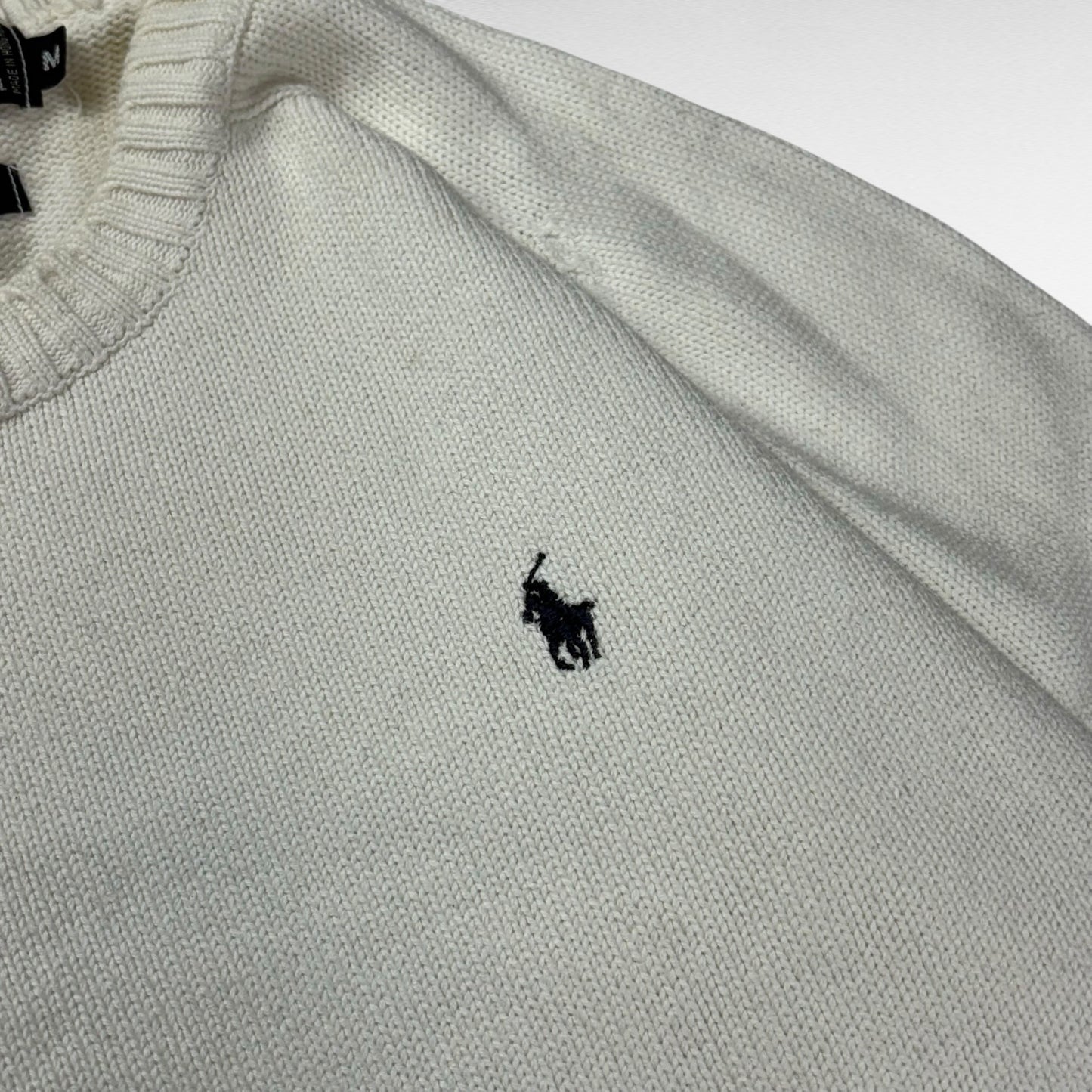 POLO by Ralph Lauren 90s Cotton Knit Sweater White Size M