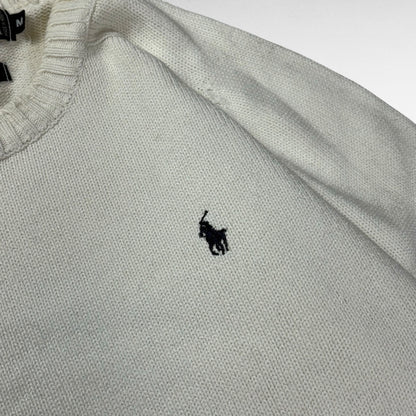 POLO by Ralph Lauren 90s Cotton Knit Sweater White Size M
