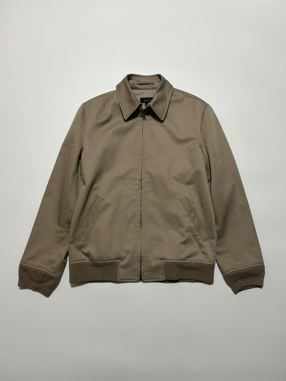 A.P.C. 2000s Ivory Cotton Blend Drizzler Jacket Size M