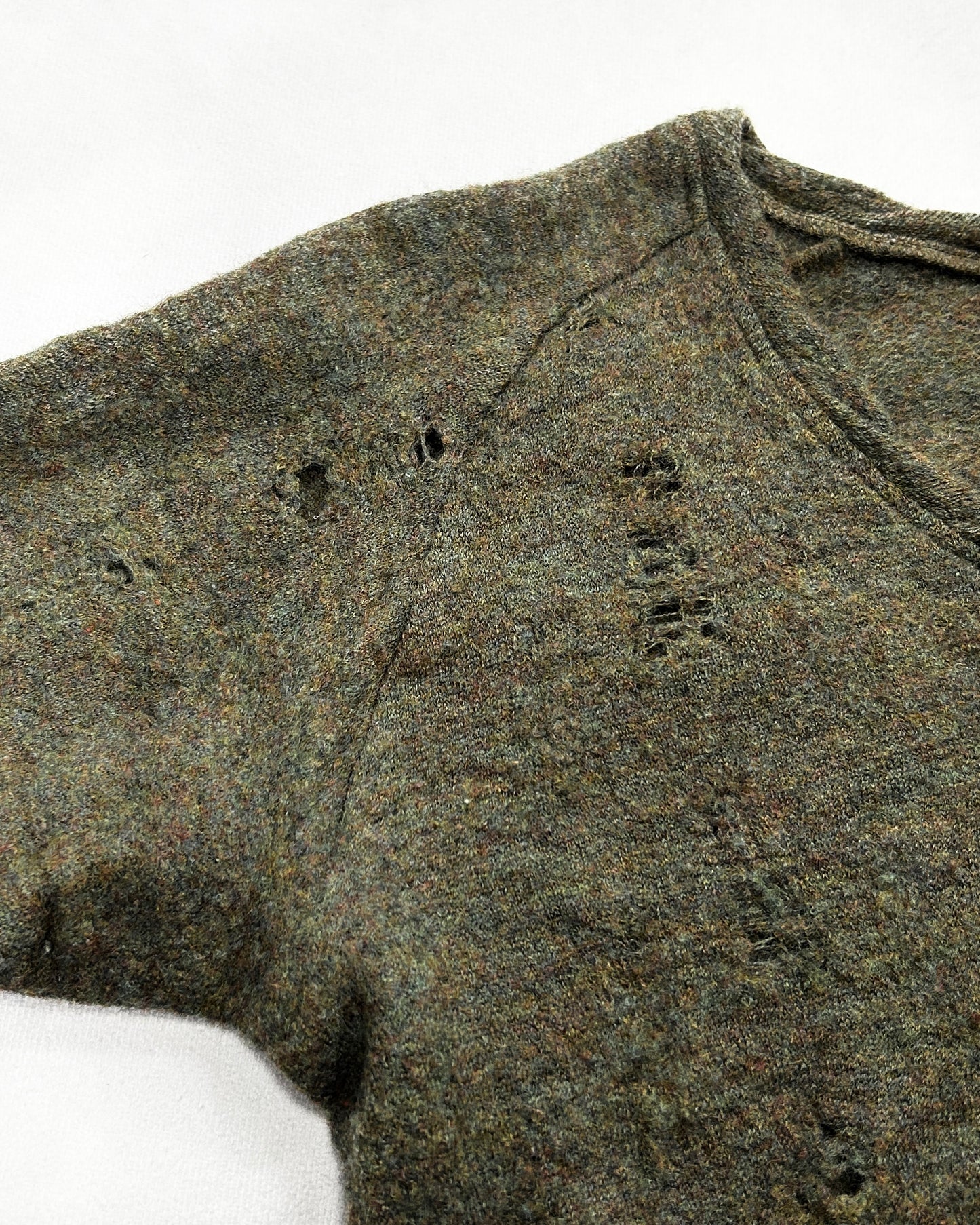 MIHARA YASUHIRO Churchill Branch Distressed Wool Knit Size S