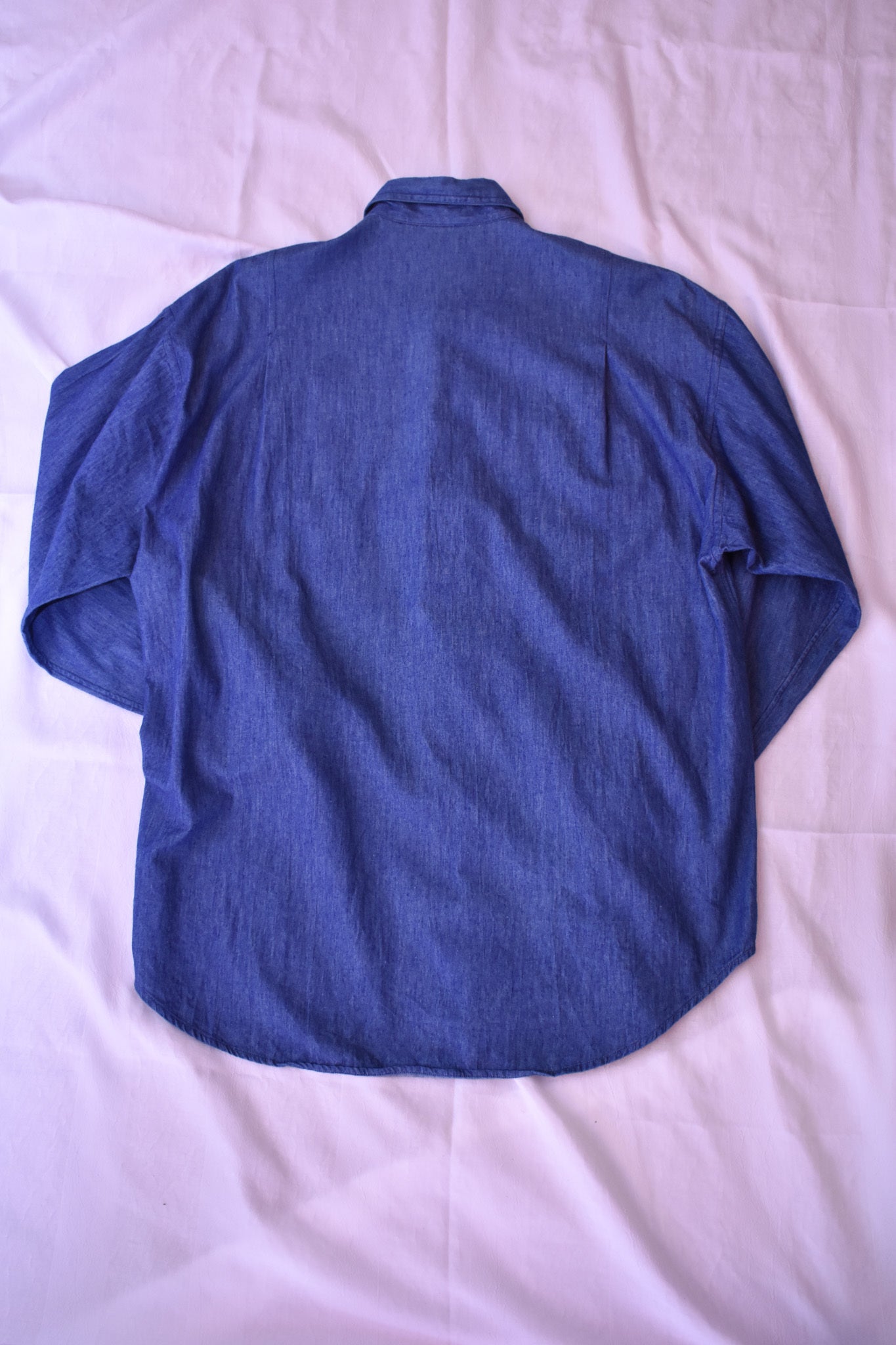 Vintage Ficce uomo Gold Bullion Denim Shirt Size M