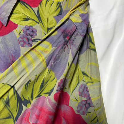 Paul Smith 80s Floral Graphic Long Sleeve Shirt Multi Size L