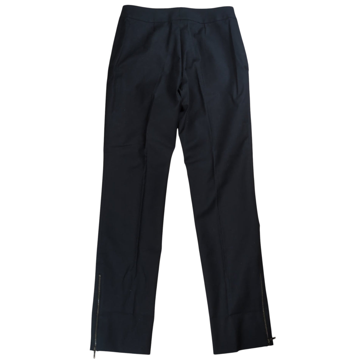 Celine Side Zip Center Press Cotton Trousers Black Size 40