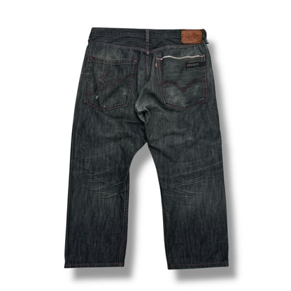 Fragment Design 00s Levi's Fenom Black Pink D-Ring Jeans