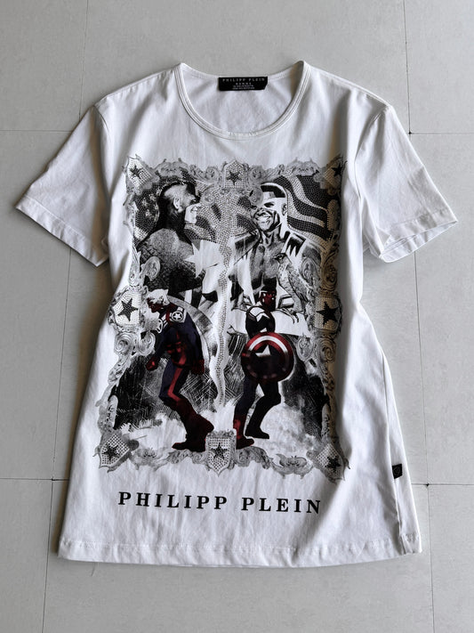PHILIPP PLEIN Heroic Chaos Graphic Tee Size M