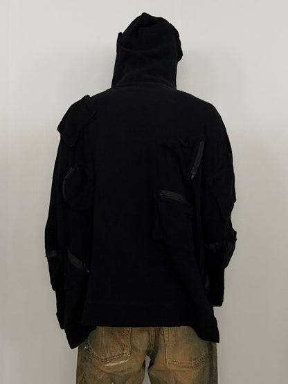 Vintage IKUMI Gimmick Zip Hoodie Black Size XL