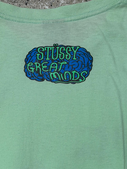 STUSSY Marx Great Minds S/S Tee Light Green Size M