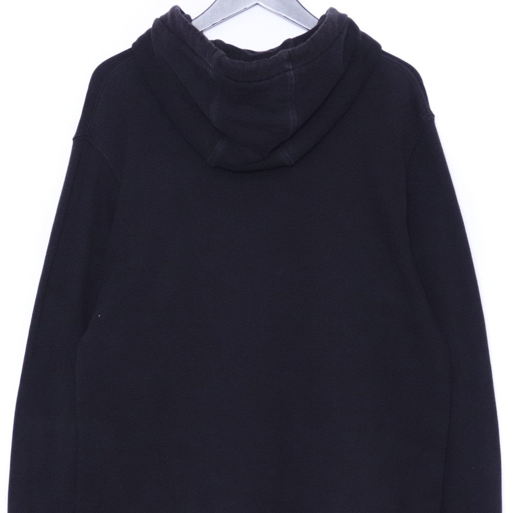 BURBERRY Front Logo Cotton Hoodie Black Size M