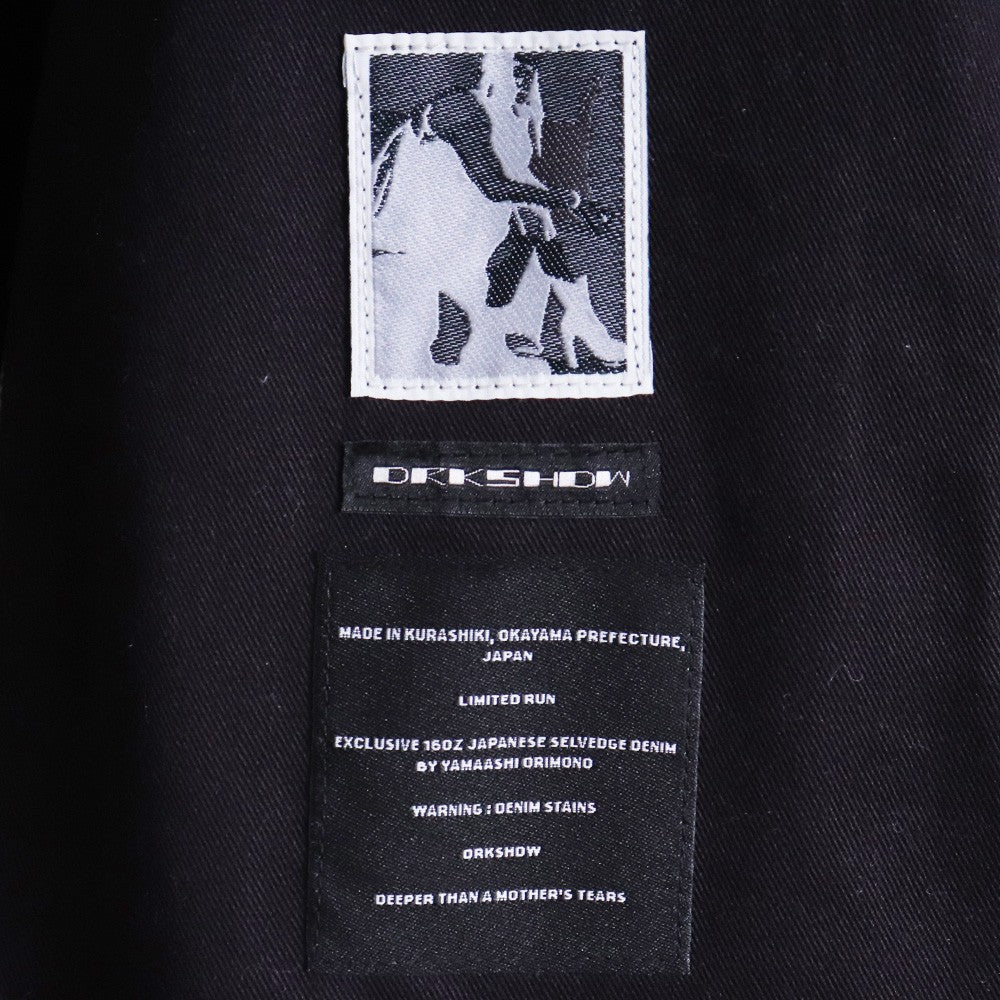 RICK OWENS DRKSHDW Denim Coach Jacket Black Size M