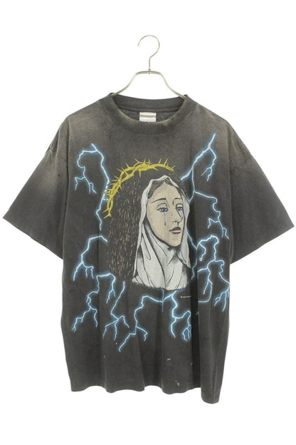 Vintage Saint Michael Tops - Saint Michael 25ss Maria Print Vintage T-Shirt Grey Size M - Authentic Archive