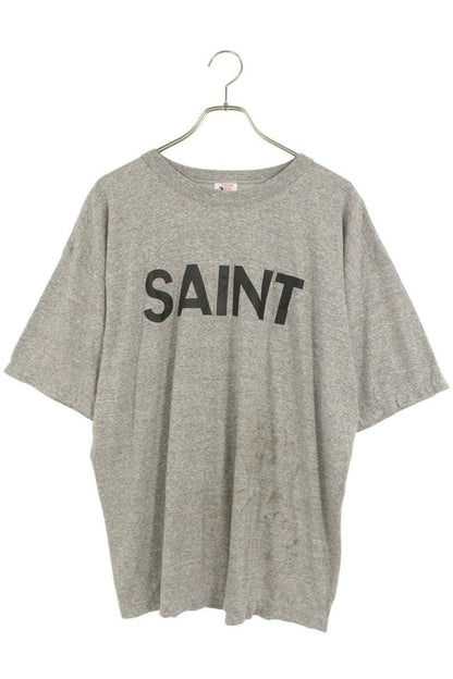Vintage Saint Michael Tops - Saint Michael 25ss Logo Print Vintage T-Shirt Grey Size L - Authentic Archive