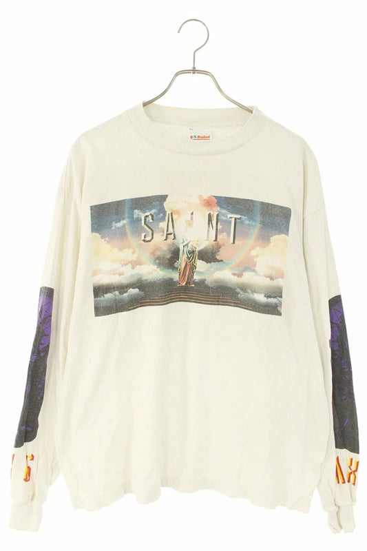 Vintage Saint Michael Tops - Saint Michael 24aw Saint Pictures Print Long Sleeve Cut And Sew White L - Authentic Archive