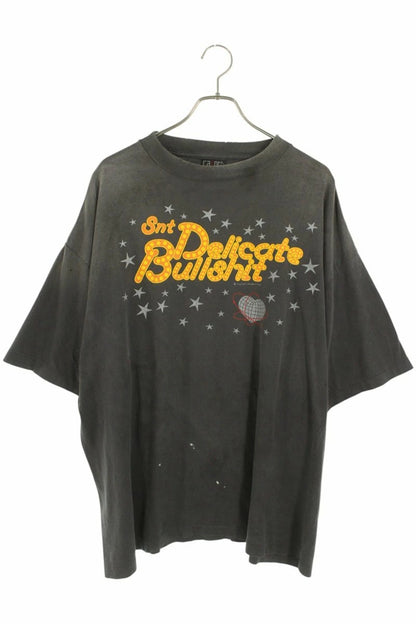 Vintage Saint Michael Tops - Saint Michael 25ss Delicate Bullshit Print T-Shirt SM-HR8-0000-003 Grey XXL - Authentic Archive