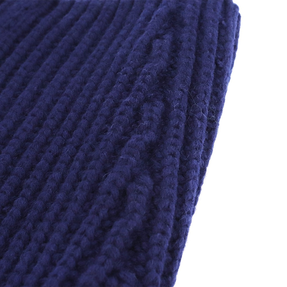 DRIES VAN NOTEN 25AW Zip-Up Scarf Navy Size ONE