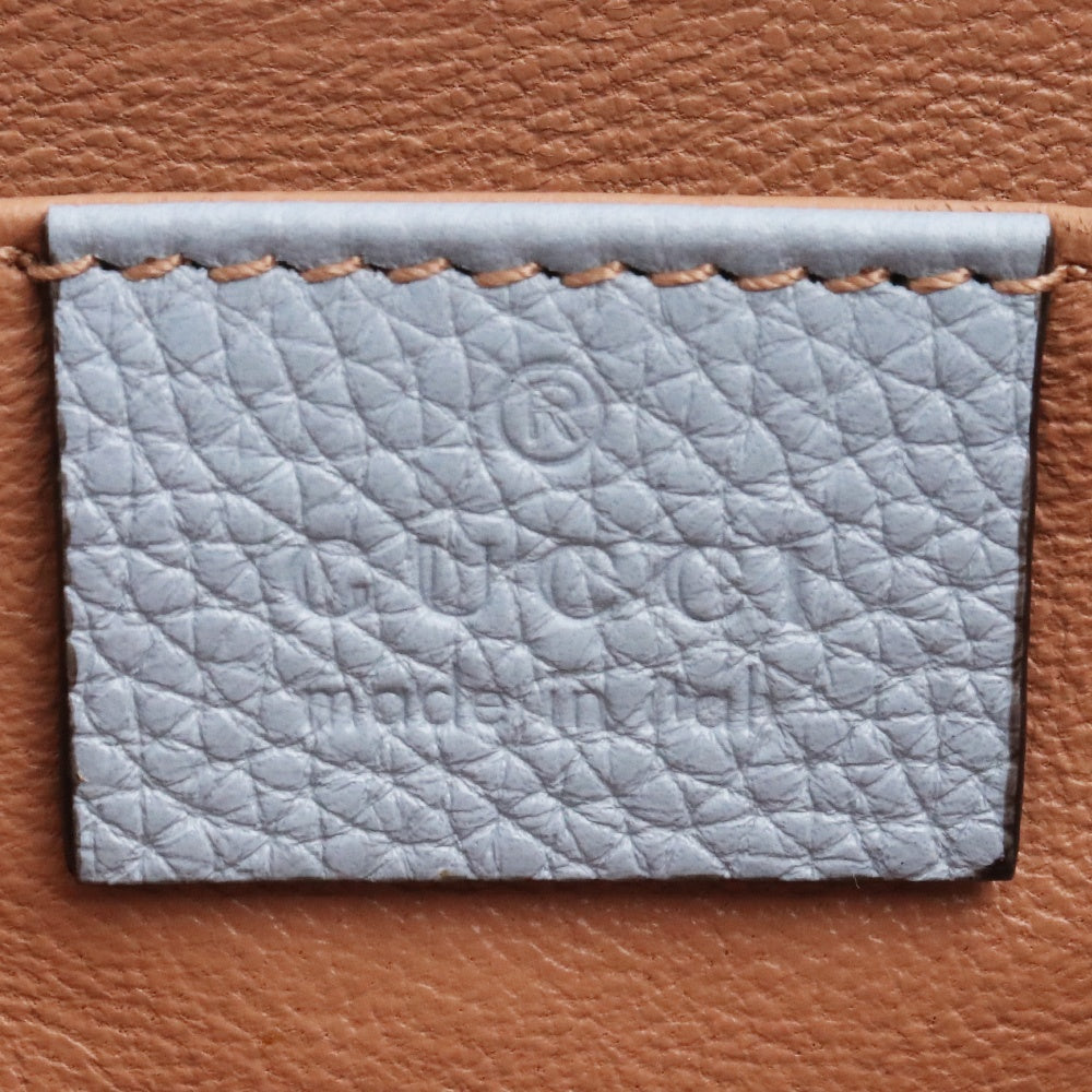 GUCCI ZUMI 2WAY Chain Leather Shoulder Bag Light Blue Size F